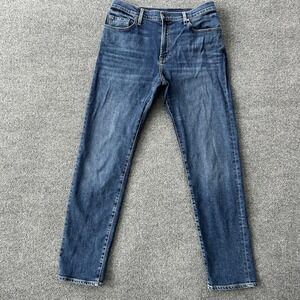 Flint And Tinder Jeans Men 32x30 Blue Medium Wash Denim Tapered Stretch Made USA